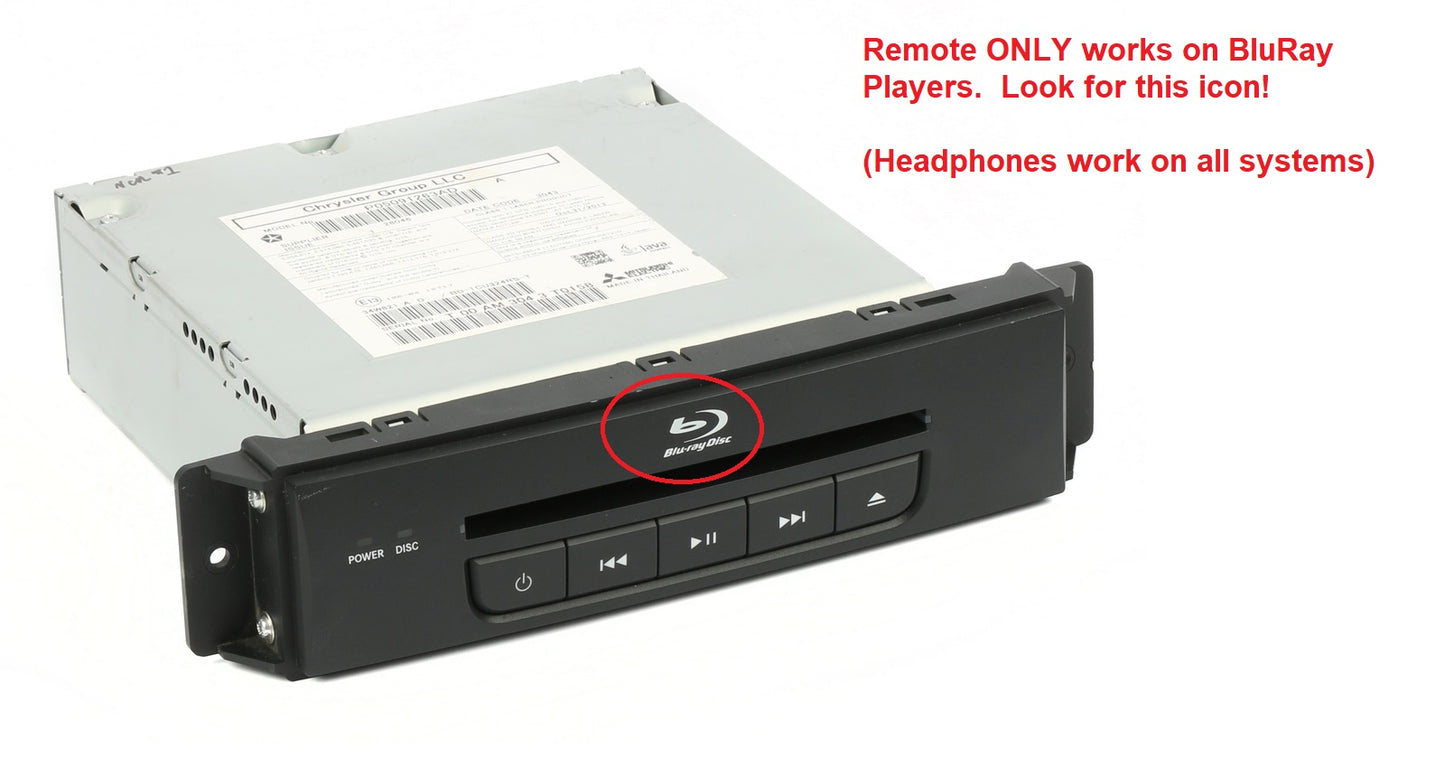 Dodge Grand Caravan uConnect Headphones and Remote (2013-2020)