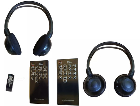 Infiniti QX80 fit DVD Remote Control & Headphones 2014 2015 2016 2017;Set of TWO