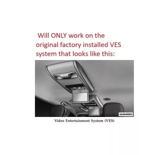 Volkswagen Routan VES DVD Headphones & Remote Control ; 2009 2010 2011 2012 2013