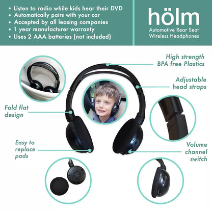 Honda Odyssey fit Wireless Entertainment Video Headphones for 2006-2024 years