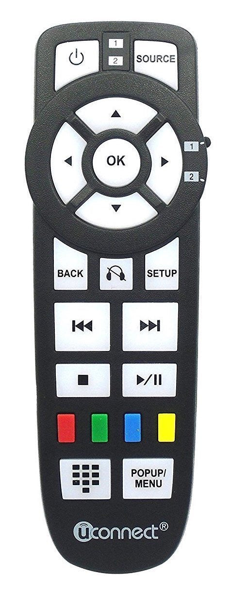 Dodge Grand Caravan Headphones and  uConnect BluRay Remote 2014-2018