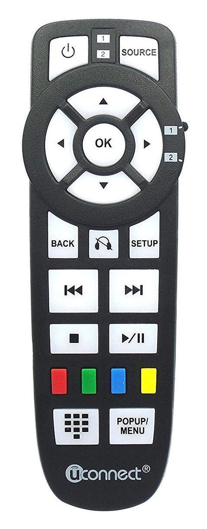 Dodge Grand Caravan Headphones and  uConnect BluRay Remote 2014-2018